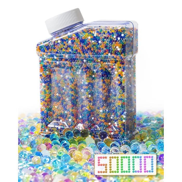 Perles d'eau, boules de gel 7-8mm, 50 000 en bouteille, billes absorbantes  Vase décoration perles d'eau (couleur) - Cdiscount Maison