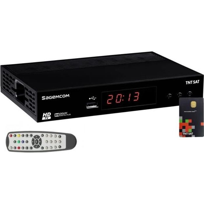 Récepteur TV Satellite HD Thomson THS804 + Carte TNTSAT V6 + Câble HDMI - Pour TNT Gratuite Par Satellite