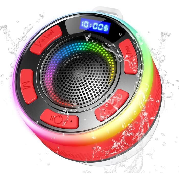 ANLEDDA Enceinte Bluetooth Portable,Haut-Parleur De Douche Enceinte