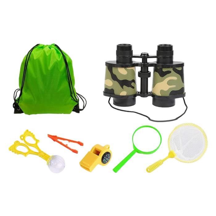 Kit Explorateur Nature 6 Pièces – Boîte à Insectes, Pince, Loupe, Sifflet Boussole – Dès 3 Ans