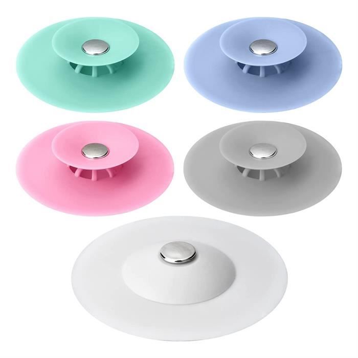 Filtre Anti-Cheveux Pour Évier Et Baignoire - Ventouse TPR 14 Cm - Réutilisable, Facile à Nettoyer