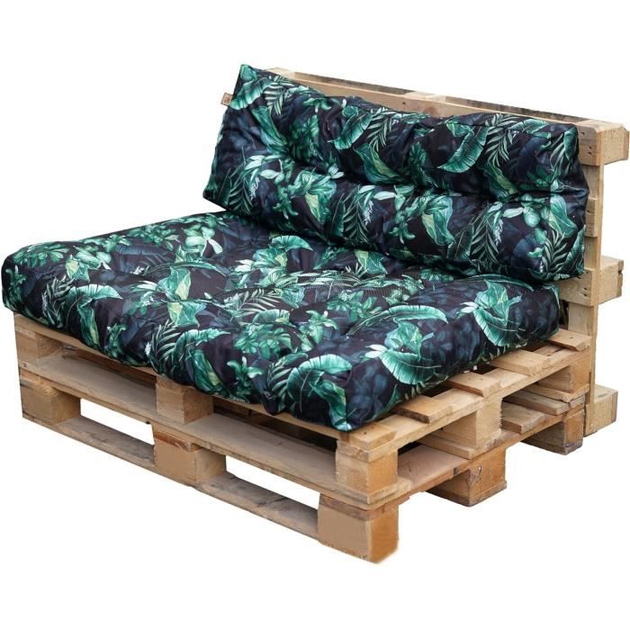 Ensemble De 2 Coussins De Chaise De Jardin/Coussin De Siège De Jardin De Siege De Jardin En Polyester Couleur Gris 72116214