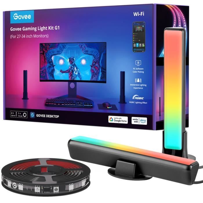 Kit LED Gaming Govee G1 27 à 34 pouces 2 colonnes lumineuses Synchronisation des couleurs - vue 2