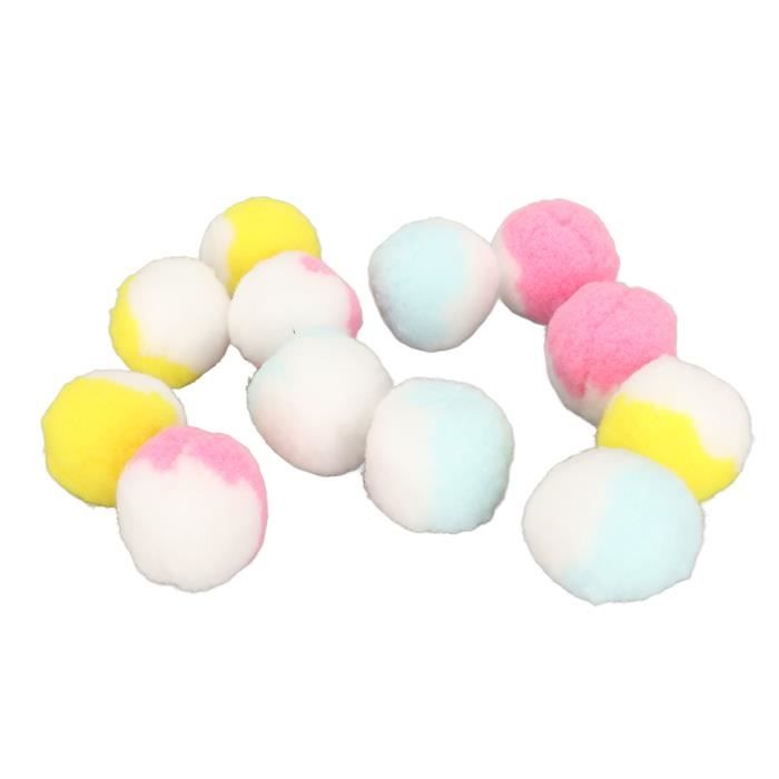 Comparer les prix de Balle jouet pour chat - SURENHAP - 12 pièces - Couleurs contrastées - 45 cm - Peluche douce