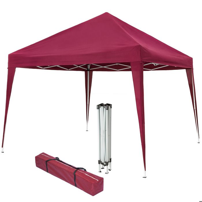 Tonnelle pliable Linosa 3x3m - rouge