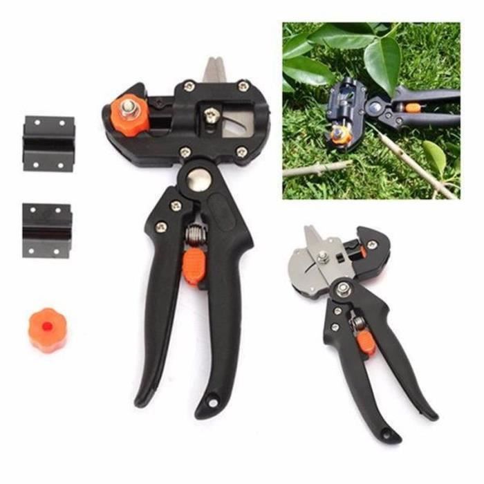 SECATEUR Ciseau jardin outil à greffer greffage arbre fruitier avec 2 ...
