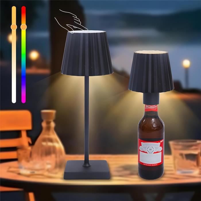Forhome Lampe Bouteille Sans Fil LED Tactile RVB - Étanche IP54 Pour Restaurant Et Bar