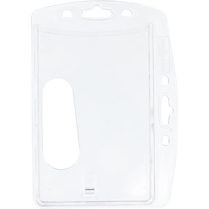 Badge Transparent En Plastique, étui De Protection Rigide