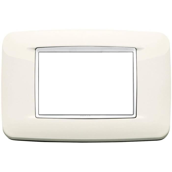 Vimar Série Eikon - Plaque Ronde 4 Modules Métal Vernis