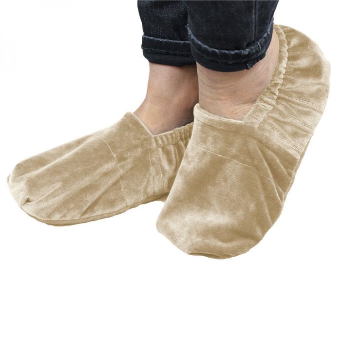 Chaussons chauffants universels VIVEZEN Beige Bouillotte en