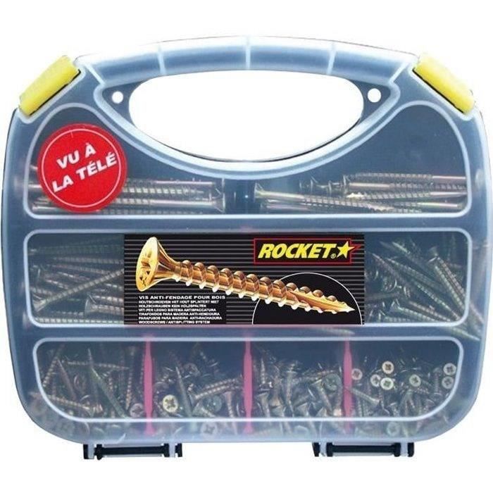 Vis à bois - VYNEX - Rocket - Lot de 430 - Acier - Vis anti fendage