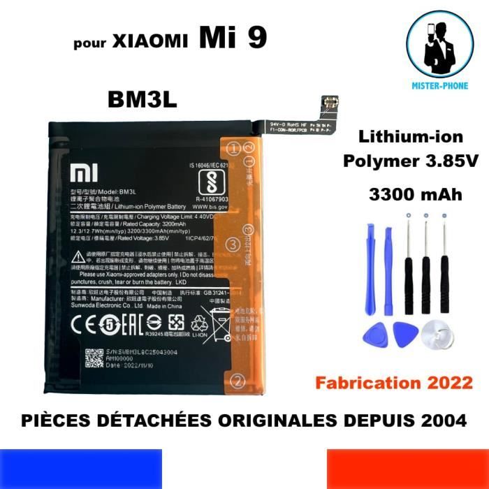 Aousavo BM3L Batterie de rechange compatible avec Xiaomi 9 MI9 M9 MI 9 avec kit de rechange 