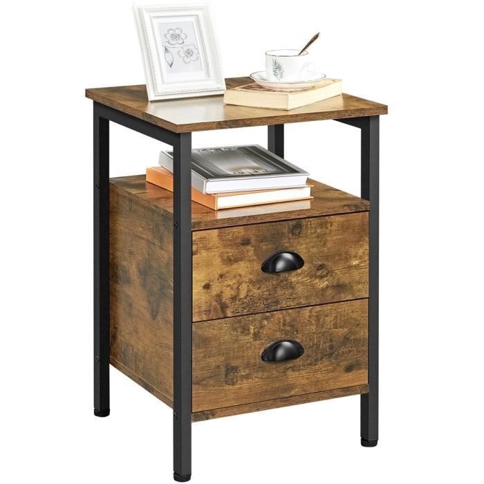 Yaheetech Table de Chevet en Bois avec 3 Tiroirs Table de Nuit D/ésign Moderne Simple Table dAppoint pour Salon Chambre et Bureau 45 x 35 x 60,5 cmBlanche