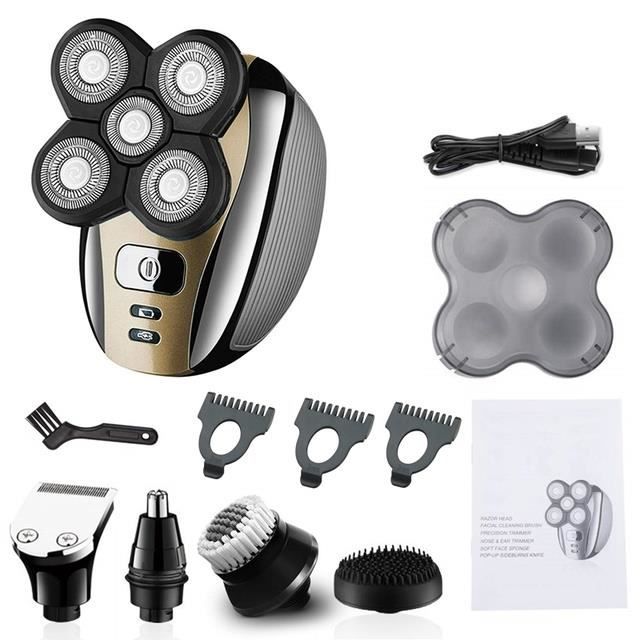 Tondeuse Cheveux/barbe/corps Professionnelle - 10 Têtes, Rechargeable, Waterproof, Réglable - Neuf Sous Boîte