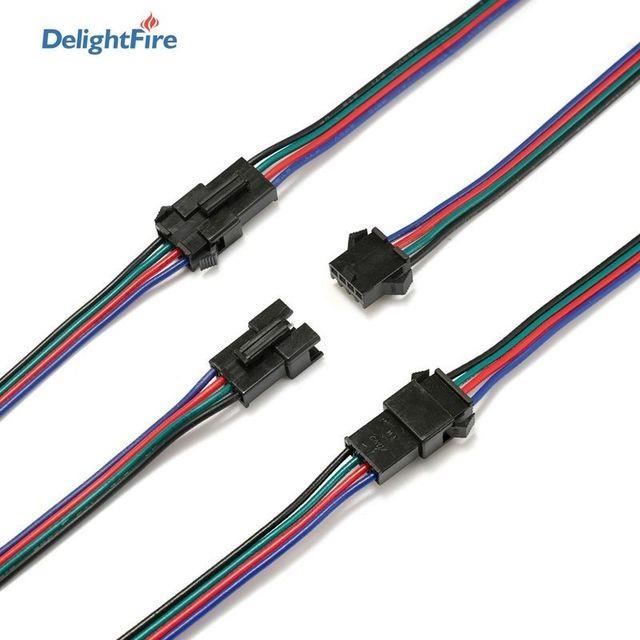 Câble de batterie,4pin-1pairs--Connecteur de bande LED 2-3-4-5-6 broches,  fil mâle femelle en cuivre étamé SM JST pour bande LED RGB - Cdiscount  Bricolage