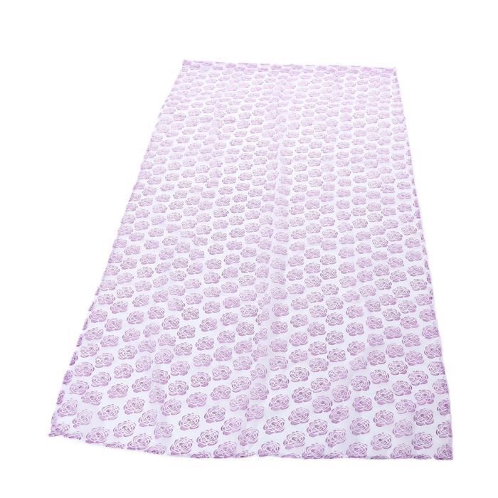 Panneau De Rideau Décoratif Tissu Floral - Motif Rose Vert Sur Fond Beige - No2, Occasion