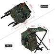 Siège portable pliable de pêche de camping extérieur avec sac de rangement---AIM-1