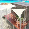 Voile d'ombrage rectangulaire EUGAD - HDPE 200g/m² - Protection solaire pour terrasse, balcon et jardin-1