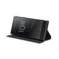 Sony Coque Style cover Stand pour Xperia XA1 Noir-1