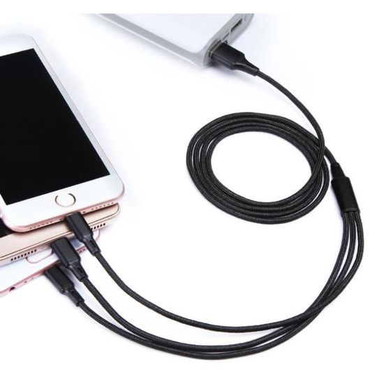Cabling - CABLING® Cable Multi USB, Câble Multi Chargeur, 3 - Câble  Lightning - Rue du Commerce