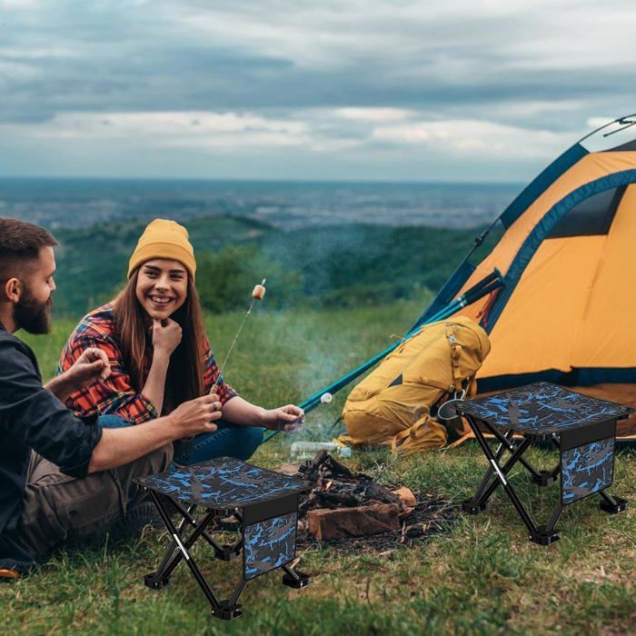 Chaise De Camping Pliante Avec Sac Isotherme 10 L – Dossier Haut, Structure Acier 16 Mm, Antidérapant, Poids 1,3 Kg – Idéale Pour Pêche, Randonnée, BBQ, Pique-nique