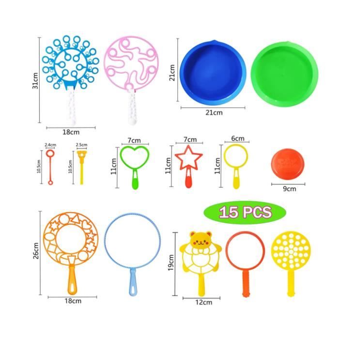 Kit De Bulles De Savon Géantes Pour Enfants - 34 Pièces, Baguettes Et Liquide, Pour Fêtes Et Extérieur