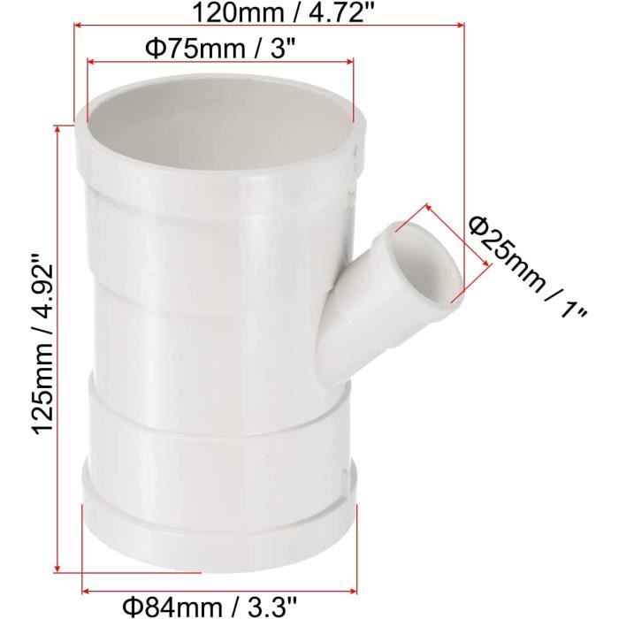 PATIKIL Réducteur À Collerette Pour Tuyau, 6 Pcs 5/16" À 3/16" Connecteurs De Tuyau ID Joint Raccord De Tuyau En Réparateur Union Adaptateur Pour Air Eau Carburant Gaz Aquarium, Blanc