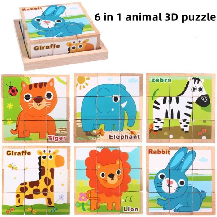 Universal - Moulins à vent en forme de L jeux de planche de correspondance puzzle  pour les enfants à partir de 4 ans éducation sciure de bois intelligente  cognitive logique jouets cadeaux