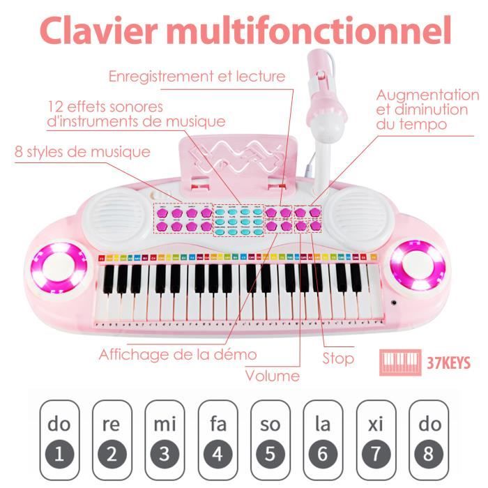 COSTWAY Clavier Electronique Piano Pour Enfants 37 Touches-4