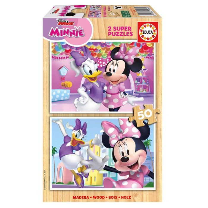 Educa Puzzle Minnie 2 x 50 pièces - 2 puzzles 26 x 18 cm, dès 4 ans ...