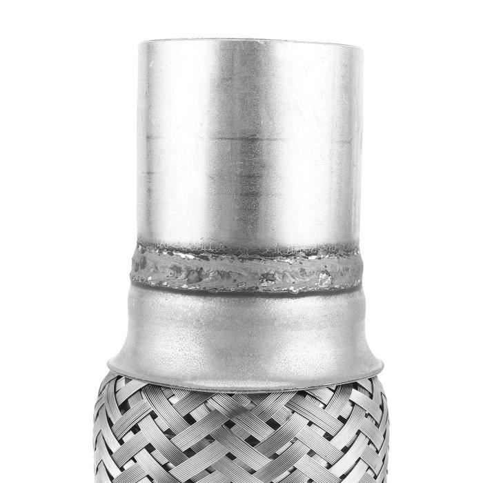 Soufflet Échappement Universel Inox 2.5" (63 Mm) – Longueur 4" (100 Mm) Flexible Anti-Vibrations