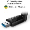 Clé WiFi AC1300 Mbps - TP-Link Archer T3U Plus - Antenne à gain élevé 5dBi -  Compatible avec Windows 11/10/8.1/8/7 et macOS-2
