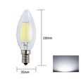6X E14 Forme Bougie LED 4W Filament Ampoule LED Lampe Blanc Froid 6500k Flame Tip Bright Lampe 400LM Non Dimmable AC220-240V-2