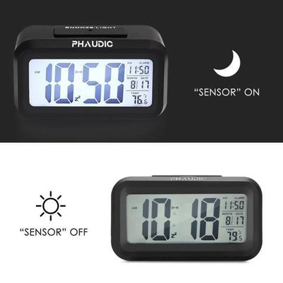 PHAUDIC® Réveil Digital Alarme Horloge Numérique Alarm Clock LCD avec  fonction Snooze, Rétro-éclairage, lumière de Nuit, - Cdiscount Maison