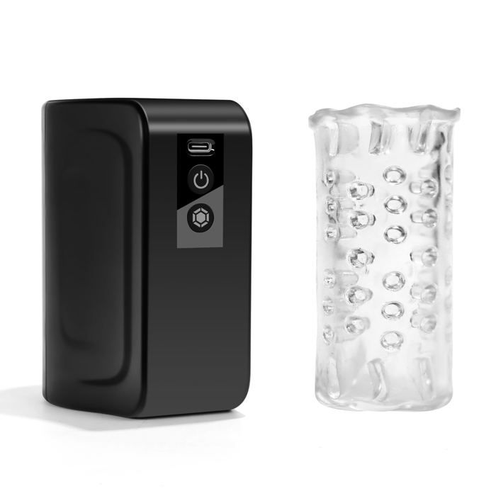 Masturbateur Automatique Pour Homme LOVE AND VIBES - Double Entrée En Silicone - Neuf