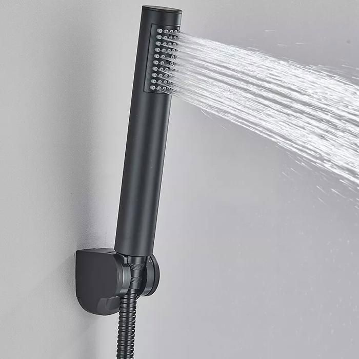 Pommeau De Douche Mural Rotatif 5,1 Cm - Robinet De Massage Réglable 360° - Connecteur G1/2 - En Acier Inoxydable - Couleur Noir