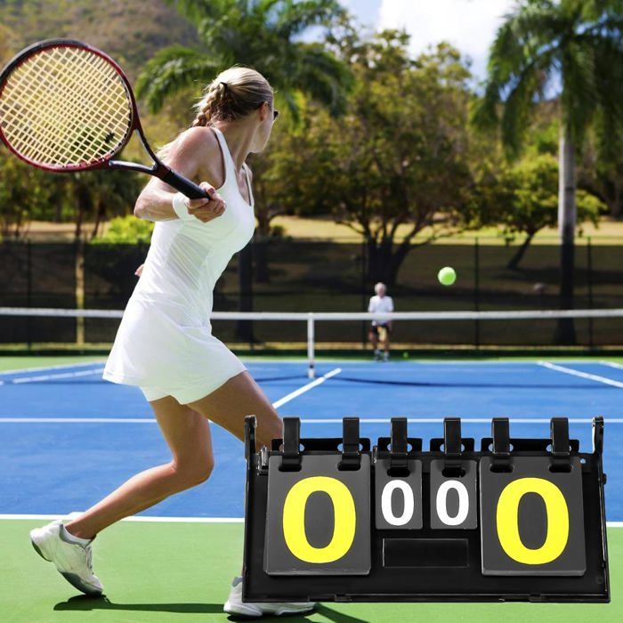 Tableau D'affichage Portable 0-99 En Carton Et PU – Pliable, Chiffres Clairs, Multisports