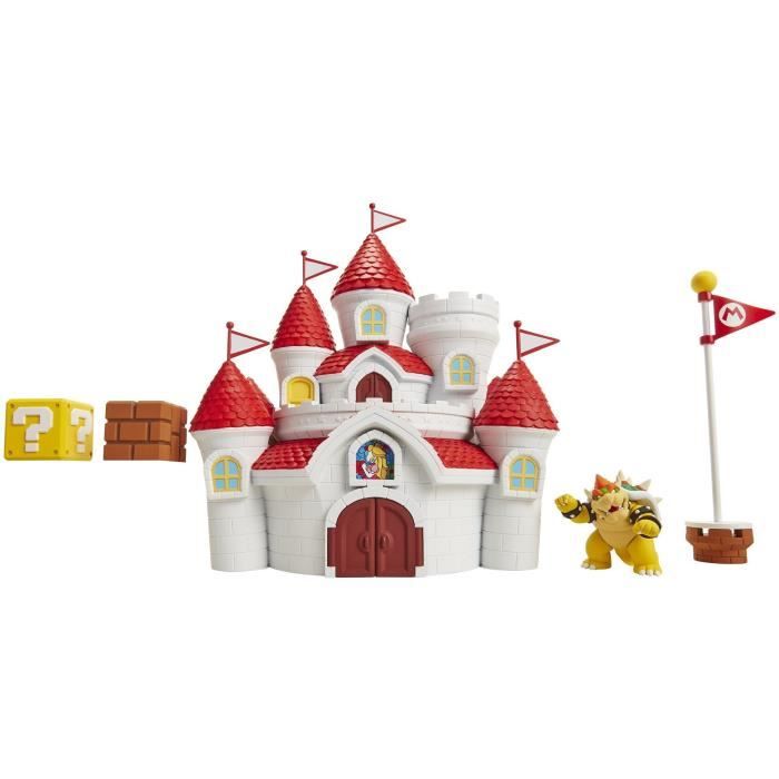 Château du Royaume Champignon avec 5 figurines Nintendo Super Mario, 3 ans  et plus