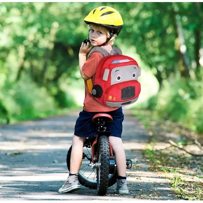 Sac a Dos Enfant Garderie Maternelle Sac Creche Sac Petite Voiture Ecole Cartoon Mignon pour bebe garcon 1 3 Ans Camion de Pompier