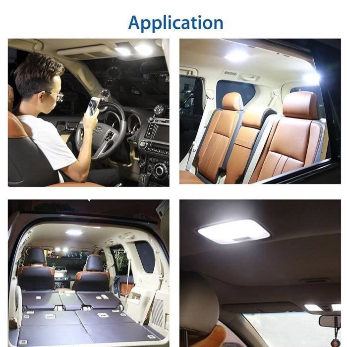 Plafonnier de voiture 31mm 2pcs Blanc 12V 12SMD 31mm Ampoules LED Voiture  Intérieur Lumières Porte Lecture Dome Light - Cdiscount Auto