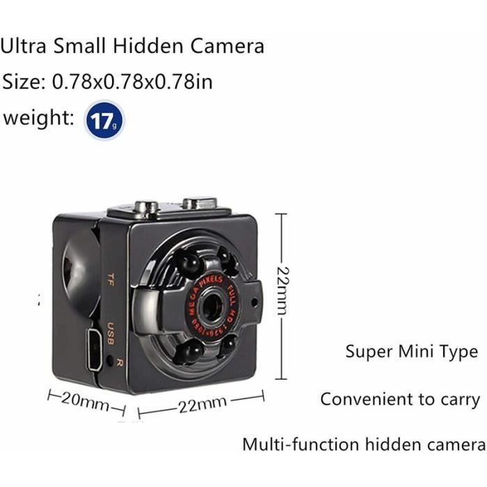 Caméra Espion 1080P Avec Détection De Mouvement – Surveillance Intérieur/extérieur Discrète