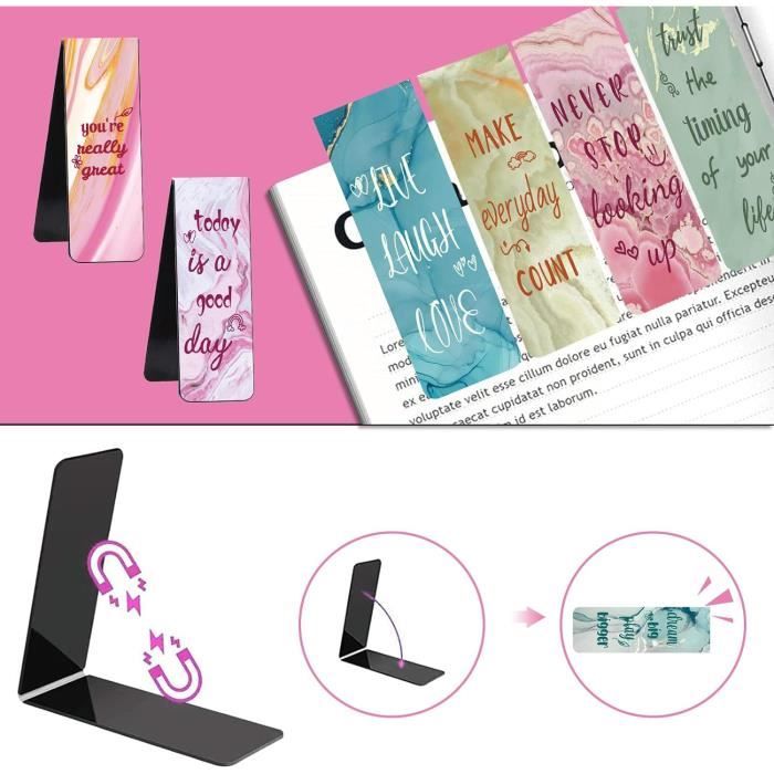 Signet Bookmarks 36 Pièces Signets Magnétiques,Aimant Mignon Clips Signet,Magnetic ...