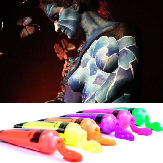 UV Glow Lot de 6 Tubes de Peinture Fluorescente pour le Visage et le Corps  6 x 10 ml - Achat / Vente autres peintures UV Glow Lot de 6 Tubes de P -  Cdiscount