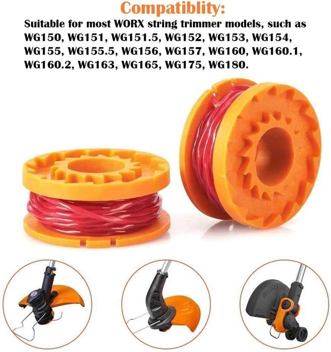 WORX - Bobine de Fil de Coupe de 2x5 m - WA0007 (pour Coupe-Bordures