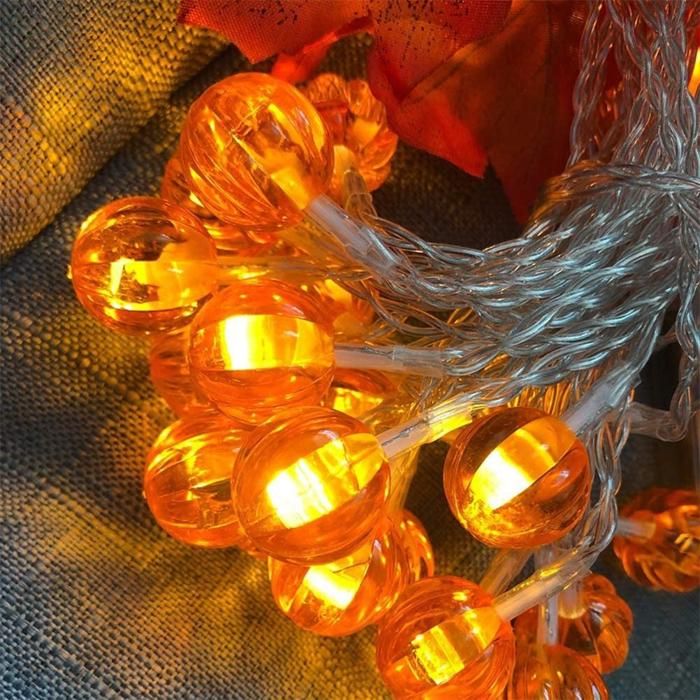 Guirlande Lumineuse Automne Feuilles D'érable LED - Rideau De Lumière Avec Télécommande, Minuterie, 8 Modes - Déco Thanksgiving, Halloween, Noël - 3