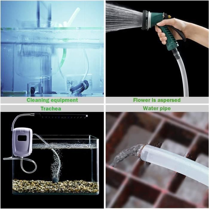 Tuyau Souple Transparent PVC Alimentaire - Pour Aquarium, Irrigation - Résistant Et Flexible