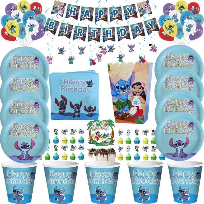 Lilo Stitch – ensemble de vaisselle jetable, décorations d'anniversaire,  assiettes en papier, banderole, nappe, ballon, fournitures de fête pour  garçons et adultes - AliExpress