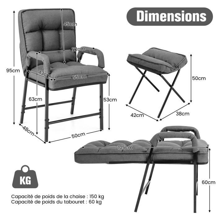 Salon moderne mobilier de créateur cuir chaise de loisirs balcon Chambre  Fauteuil fauteuil réglable en métal, chaise longue - Chine Chaise de  loisirs moderne, chaise de salon réglable en métal