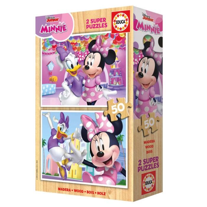 Educa Puzzle Minnie 2 x 50 pièces - 2 puzzles 26 x 18 cm, dès 4 ans ...