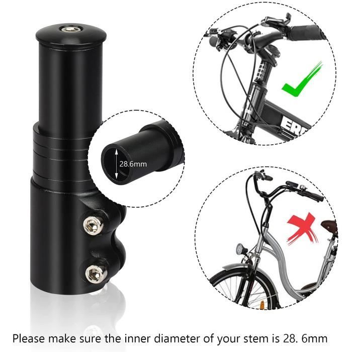 HOUSON Rehausseur de potence de vélo, adaptateur de hauteur de tige de vélo pour fourche de vélo intégré pour guidon de diamètre intérieur 24,6 mm-25,4 mm fourche VTT HOUSON Rehausseur de potence de vélo, adaptateur de hauteur de tige de vélo pour fourche de vélo intégré pour guidon de diamètre intérieur 24,6 mm-25,4 mm fourche VTT